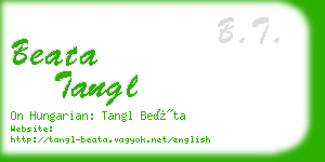 beata tangl business card